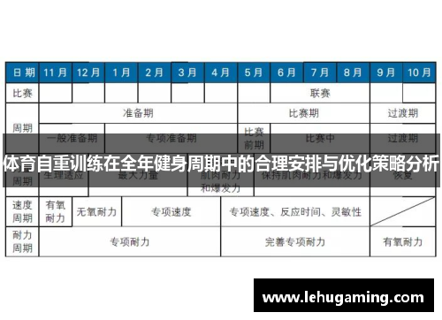 体育自重训练在全年健身周期中的合理安排与优化策略分析